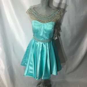 Hannah S 27133 homecoming dress blue size 8